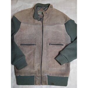 Vintage Outdoor Exchange Leather Suede Sweater Jacket Men’s Large
